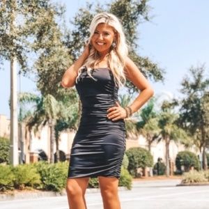 Black mini dress, cocktail dress